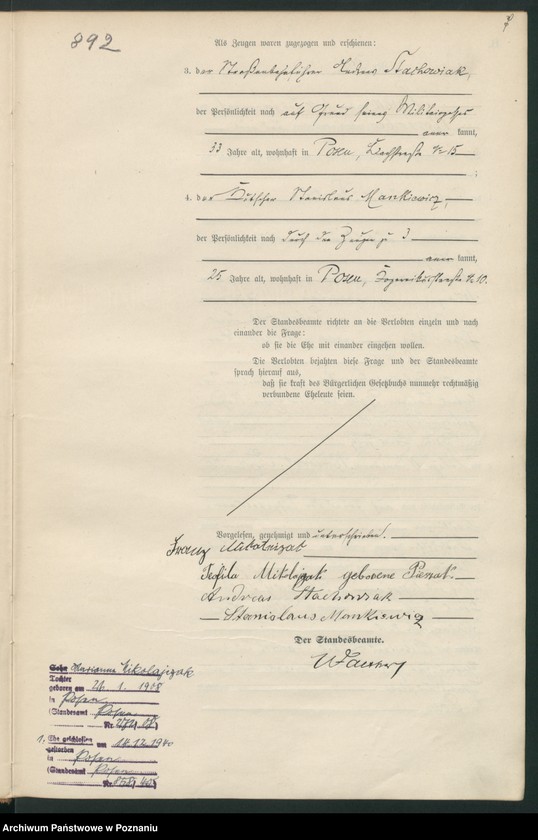 Obraz 10 z jednostki "Księga miejscowa małżeństw t. IV"