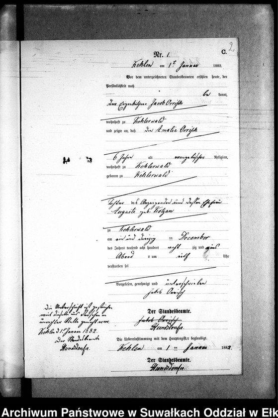 image.from.unit.number "Sterbe-Neben-Register des Preussischen Standes-Amtes Kehlen Kreis Angerburg"