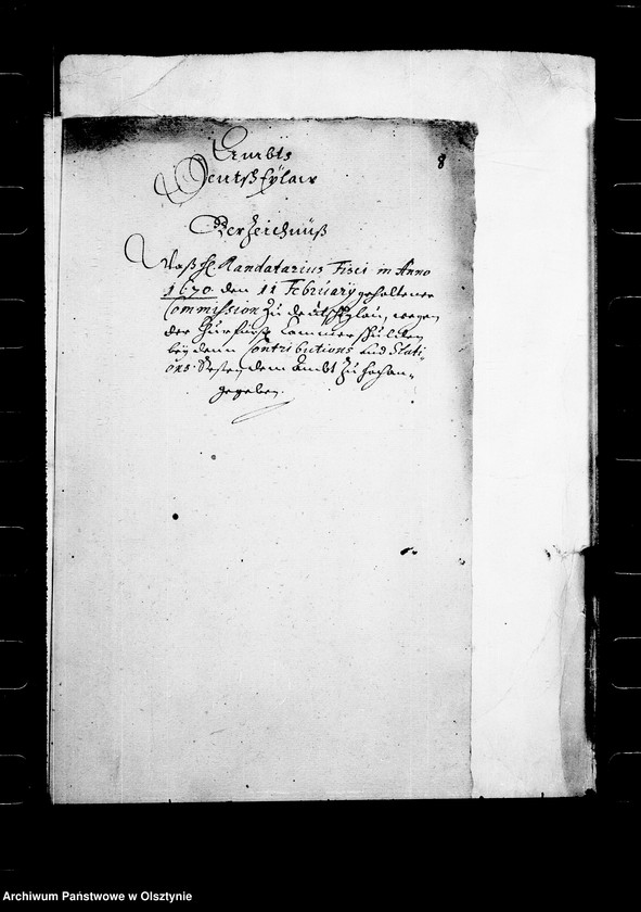 image.from.unit.number "Praetentionen des Advocati Fisci wegen der Contributionen und Stationen, Specificationen, Auszüge Verzeichnisse der Restanten und Quittanzen, Untersuchungen im Amte Deutsch Eylau"