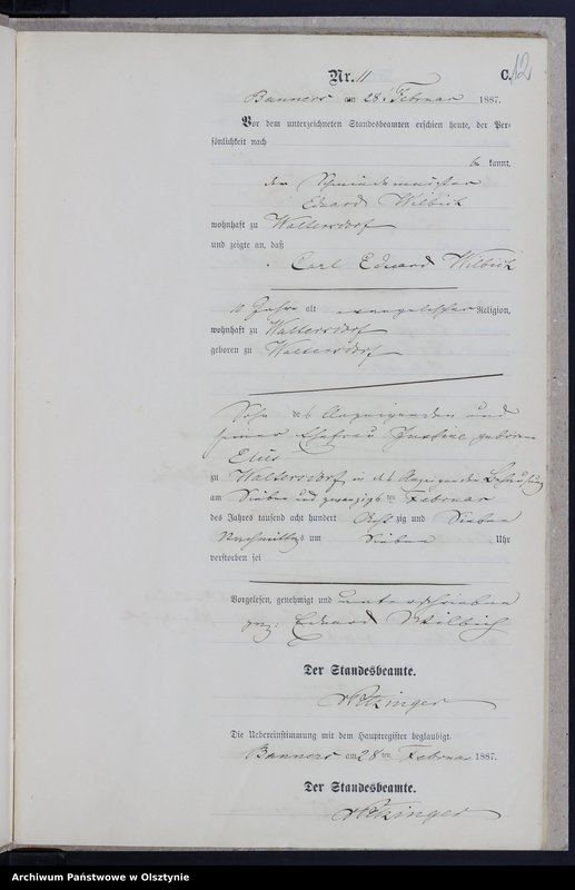 image.from.unit.number "Sterbe-Neben-Register Nr 1 - 27"