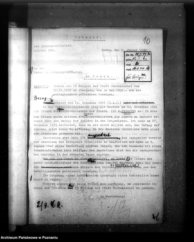 Obraz 14 z jednostki "Korespondencja w sprawie zarządzeń i ich przygotowania do publikacji w dzienniku urzędowym"