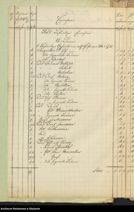 image.from.unit.number "Kirchen Rechnung der Sorquittenschen Kirche aller Einnahme und Ausgabe"