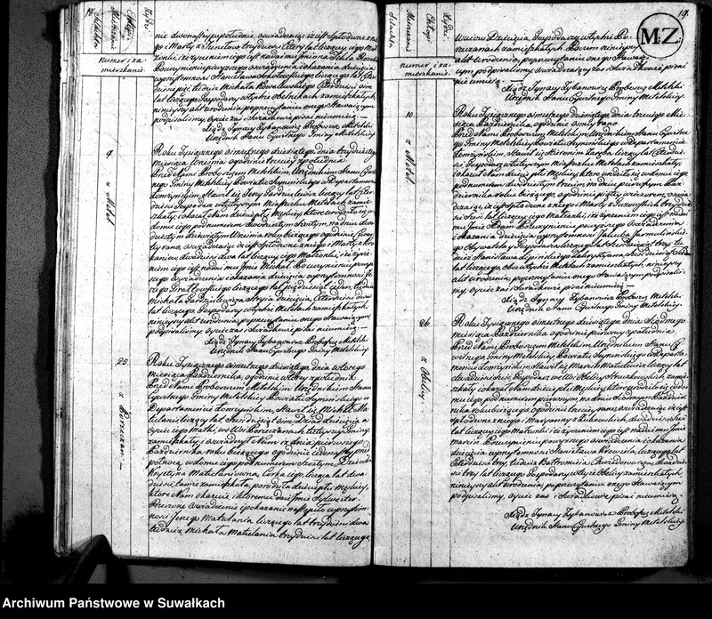 image.from.unit.number "Akta Urodzenia Urzędnika Stanu Cywilnego Gminy Metelskiey Powiatu Seyneńskiego Departamentu Łomżyńskiego od 1-go Maia Tysiąc osiemnastego dziesiątego Roku aż do 1-go Stycznia Roku Tysiąc osimset dwunastego"