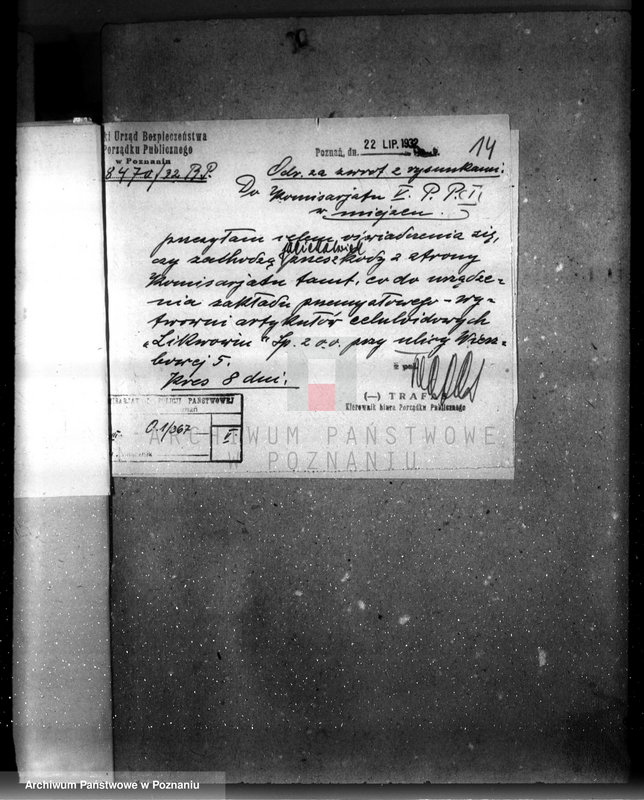 image.from.unit.number "Zatwierdzenie wytwórni z celuloidu Firmy "Likwowin" w Poznaniu nr 566"