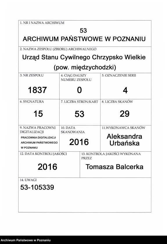 Obraz 1 z jednostki "Księga zgonów"