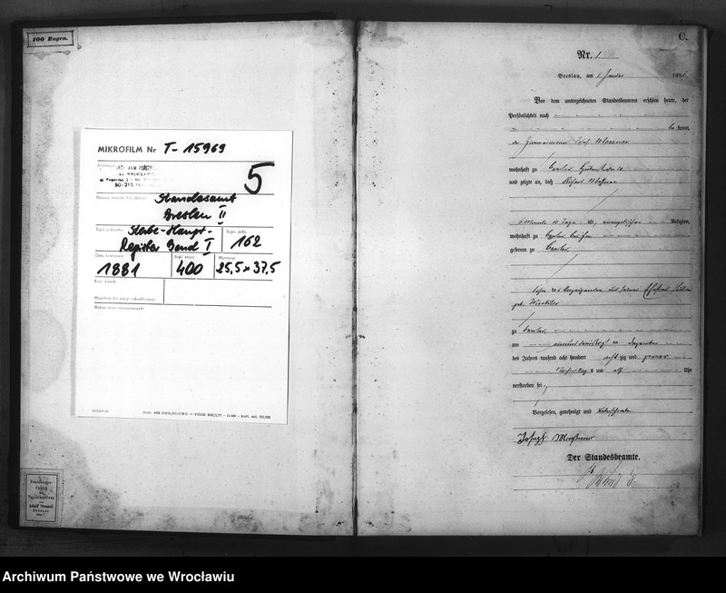 image.from.unit.number "Sterbe-Haupt-Register Breslau II 1881 Band 1"