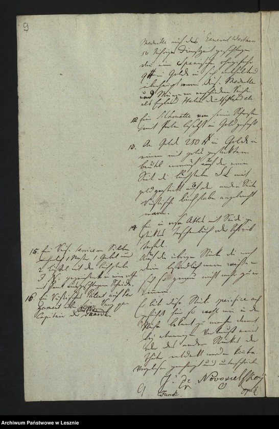 Obraz 11 z jednostki "[Die Vernehmung des Grafen Nowosielski über die Entwendung seiner Chatoulle]"