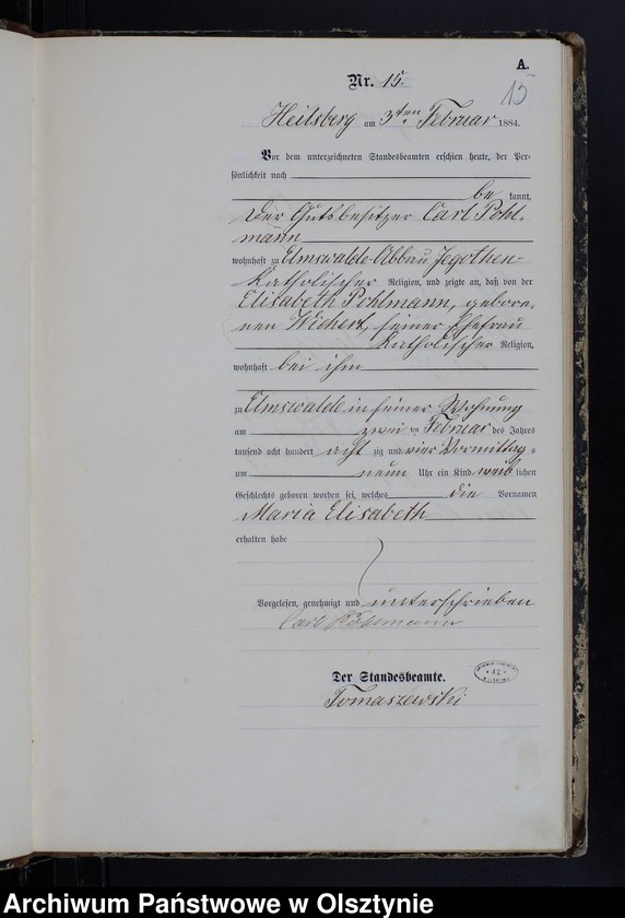 image.from.unit.number "Geburts-Haupt-Register Nr 1 - 150"