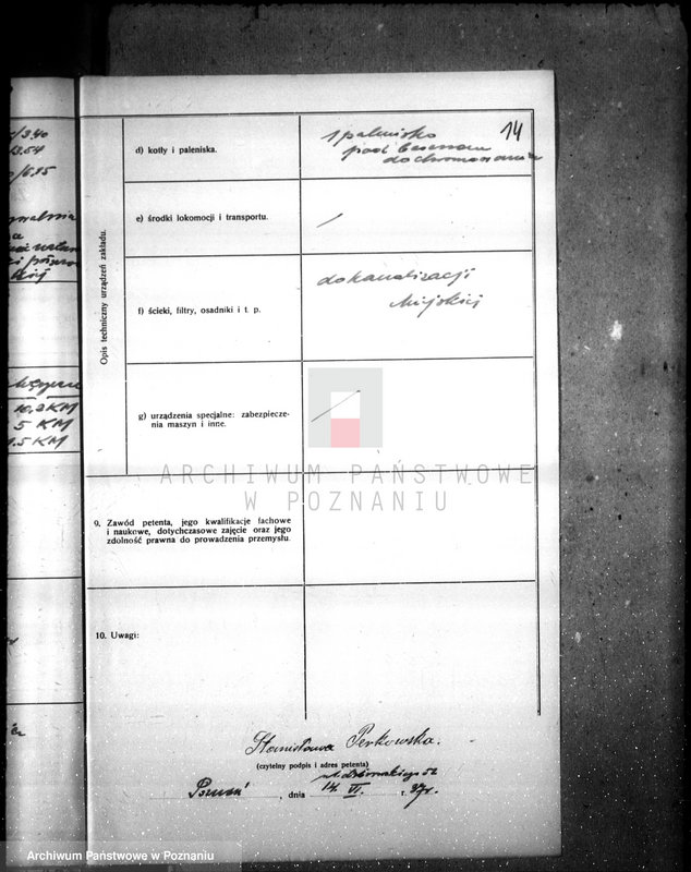 Obraz 18 z jednostki "Zatwierdzenie projekt urządzenia niklowni i chromowni Galwanometal St. Perkowska w Poznaniu"