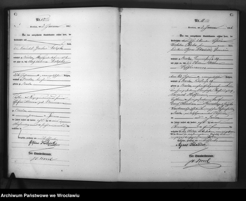 image.from.unit.number "Sterbe-Haupt-Register Breslau II 1881 Band 1"