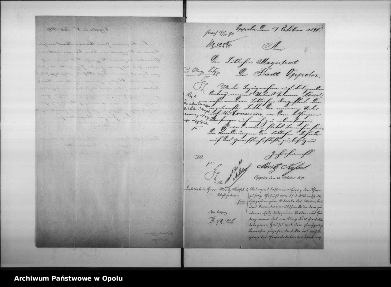 Obraz 8 z jednostki "Acta des Magistrats zu Oppeln betreffend Wein- Bier u.[nd] Branntwein Ausschank im Ringhause 31 /: Moritz Kassel :/ Vol: I"