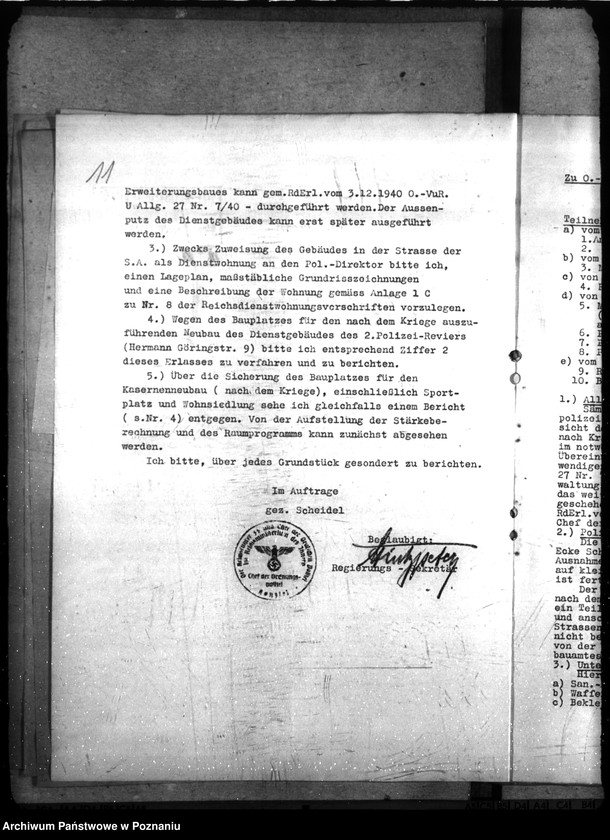 Obraz 16 z jednostki "Polizeikaserne in Leslau. Wohungen für Polizeiangehörigen in Leslau. Polizeigefängnis in Leslau"