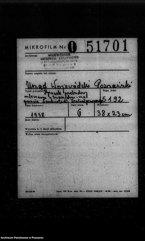 Obraz 2 z jednostki "Rysunek przebudowy mleczarni w Swarzędzu na gruncie Landwirtschaftliche Zentralgennosenschaft"