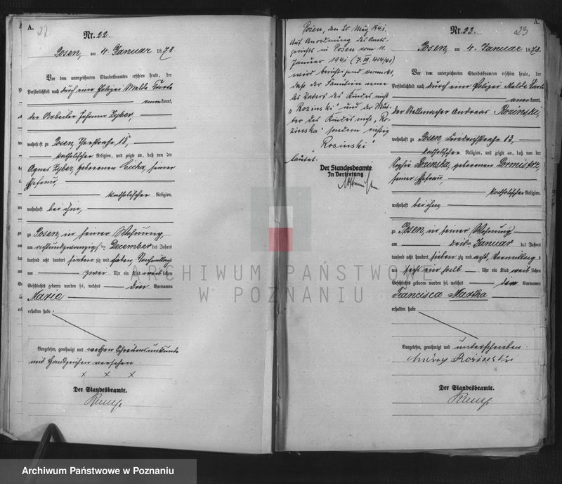 Obraz 13 z jednostki "Księga urodzeń t. I"