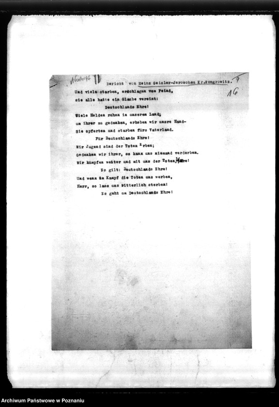 Obraz 20 z jednostki "Korespondencja prywatna dra A. Schmidta oraz wspomnienia miejscowych Niemców o wypadkach z Września 1939 roku - Herrn Dr. Schmidt"