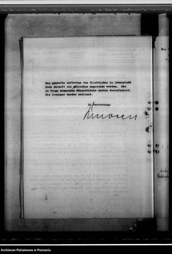 Obraz 19 z jednostki "Flecktyphus im Getto in Löwenstadt, in Zelow, Litzmannstadt (Łódź), Welun, Dobra, Pabianice. Pockenerkrankung"