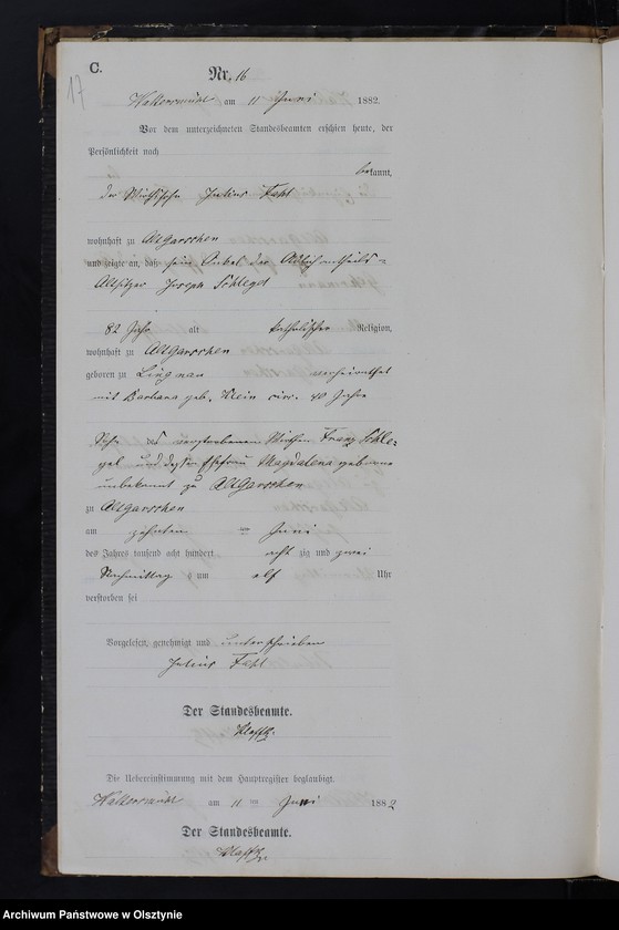 image.from.unit.number "Sterbe-Neben-Register Nr 1 - 46"