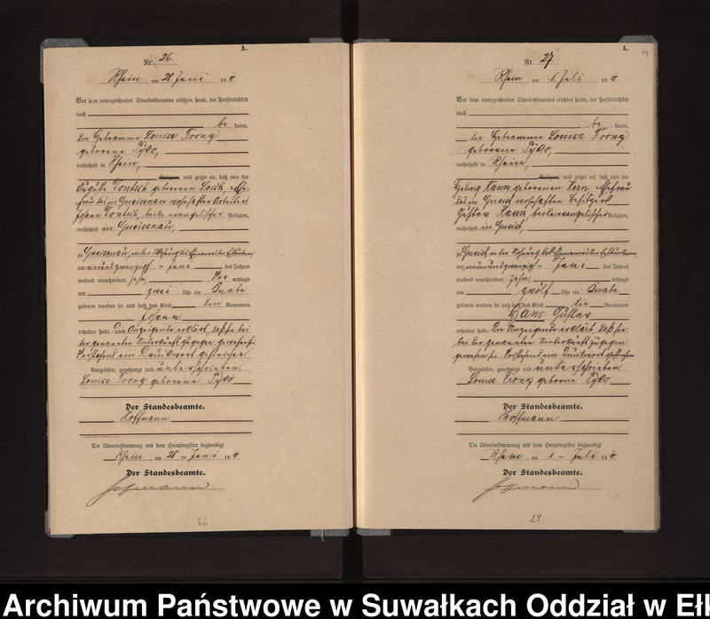 image.from.unit.number "Geburts-Neben-Register des Königlichen Preussischen Standes-Amtes Gneist Kreis Lötzen"