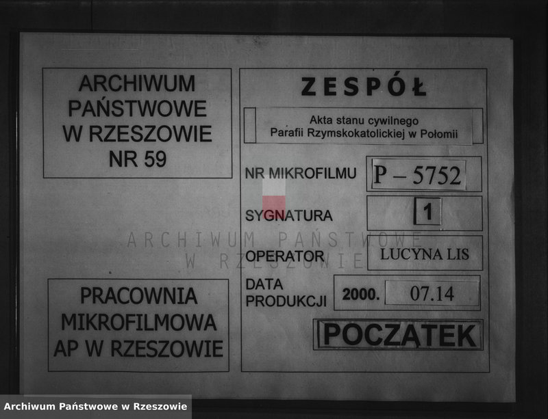 image.from.unit.number "Księga zapowiedzi , małżeństw , urodzeń i zgonów - Połomia, Baryczka, Glinik Charzewski, Glinik Zaborowski, Piekarówka i Wyżne za 1890 rok"