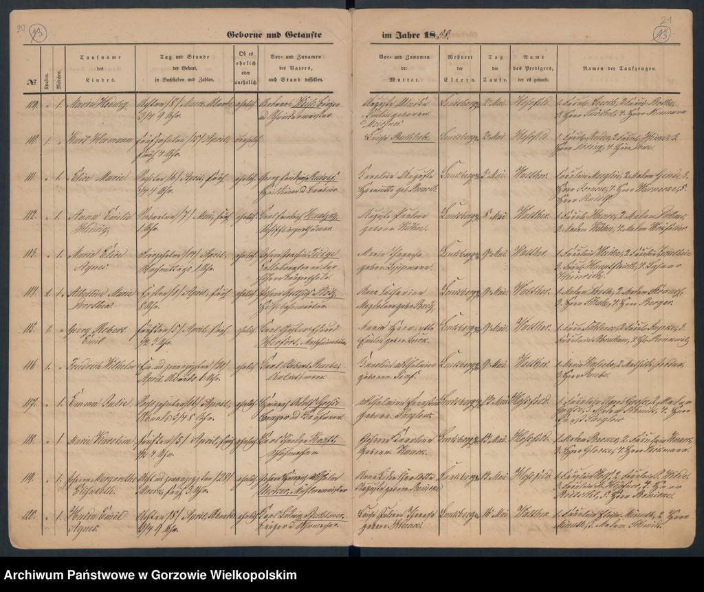 image.from.unit.number "Duplikate der Hauptkirche zu Landsberg an der Warthe (zawiera też księgę zgonów Konkordien Kirche z 1858 r.)"