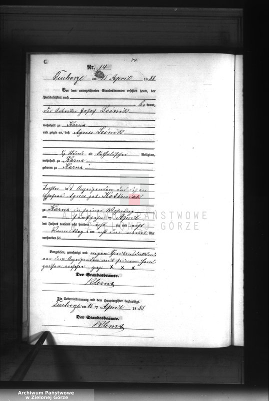 Obraz 18 z jednostki "Sterbe-Neben-Register"