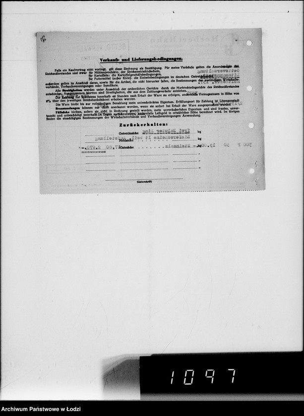 Obraz 20 z jednostki "Lebensmitteleinkauf, Aufträge, [Lieferscheinen und Rechnungen] 20461-20720"