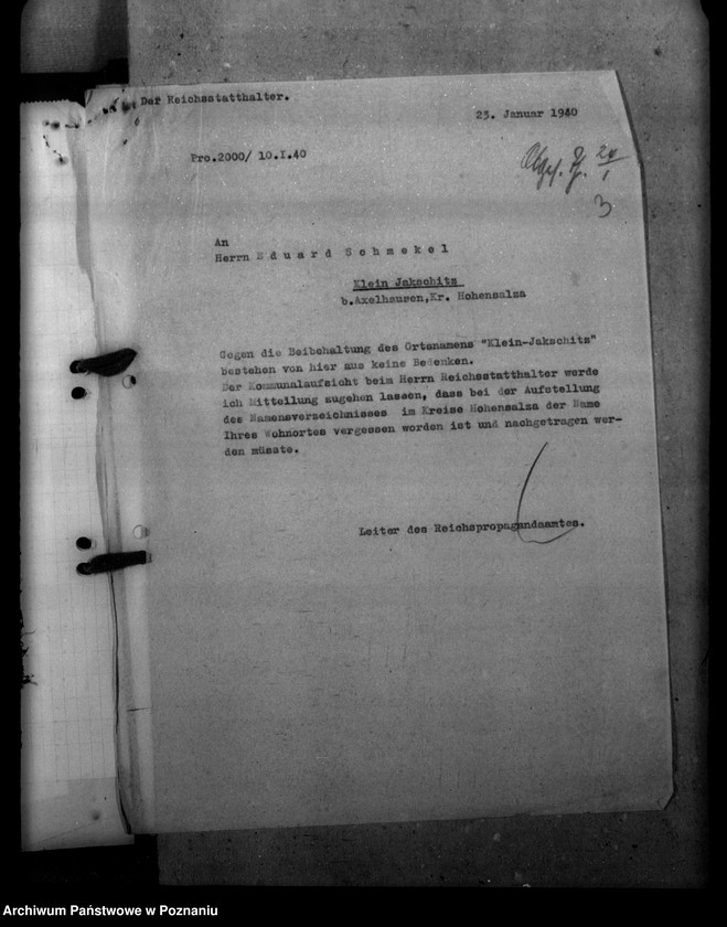 Obraz 9 z jednostki "Ortsnamenänderung Kreis Hohensalza"