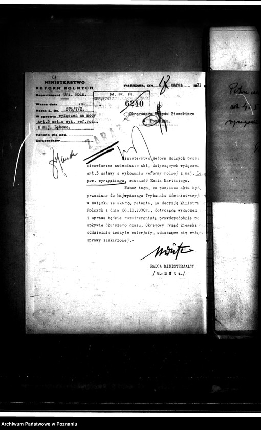 Obraz 8 z jednostki "Wyłączenie z art. 4 i 5 ustawy o wykonaniu reformy rolnej w powiecie wyrzyskim sprawy ogólne"
