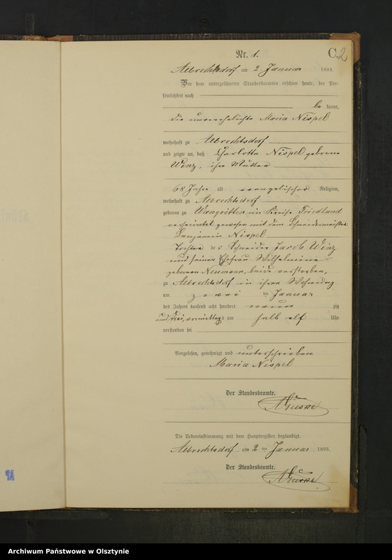 image.from.unit.number "Sterbe-Neben-Register Nr 1 - 33"