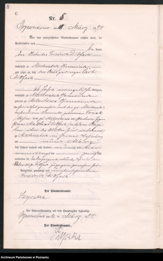 Obraz 11 z jednostki "Księga zgonów"