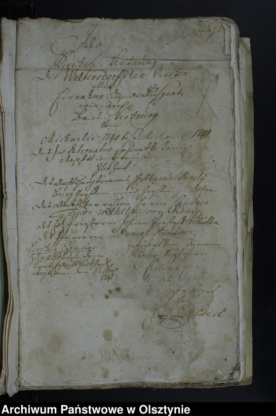 image.from.unit.number "Jahr Kirchen Rechnung der Waltersdorfschen Kirche aller Einnahme und Ausgabe wie auch Bau-Rechnung"
