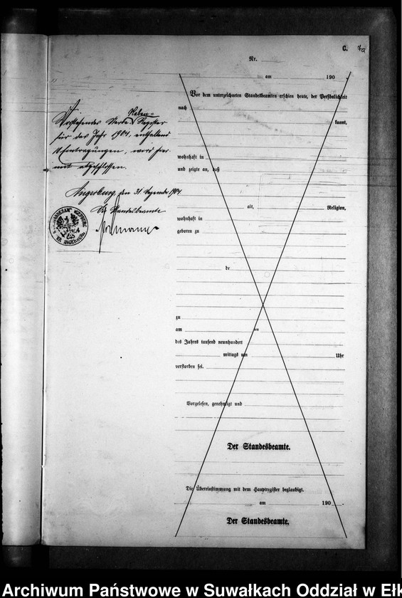 image.from.unit.number "Sterbe-Neben-Register des Preussischen Standes-Amtes Kehlen Kreis Angerburg"