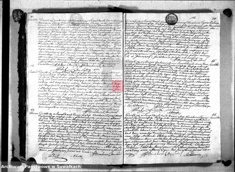 image.from.unit.number "Duplikat akt urodzeń, małżeństw i zgonów wyz. rzym. - kat. w Suwałkach 1855r."