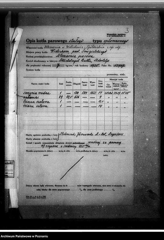 Obraz 7 z jednostki "Mleczarnia w Wielichowie - Spółdz. z ograniczoną odpowiedzialnością nr woj. kotła 5898"