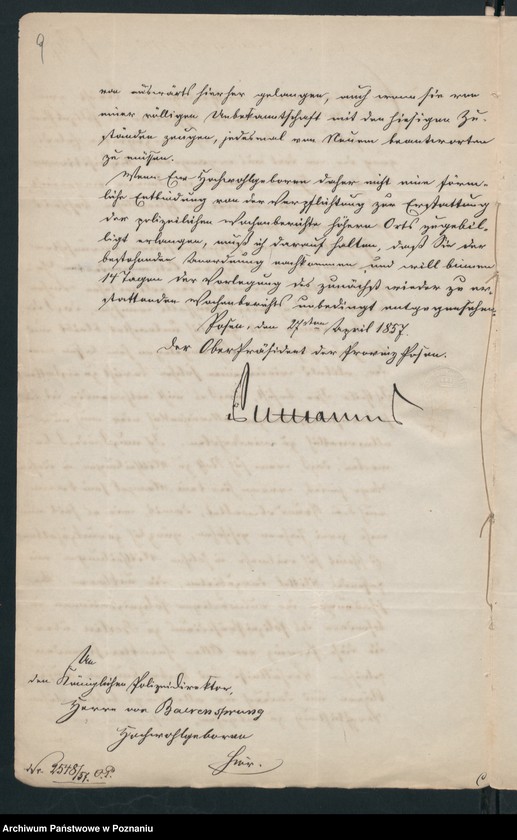 Obraz 13 z jednostki "A. gen. betr. Erlasse der höheren Behörden /Ministerium, Oberpräsident, Regierung…/ wider politische Umtriebe"