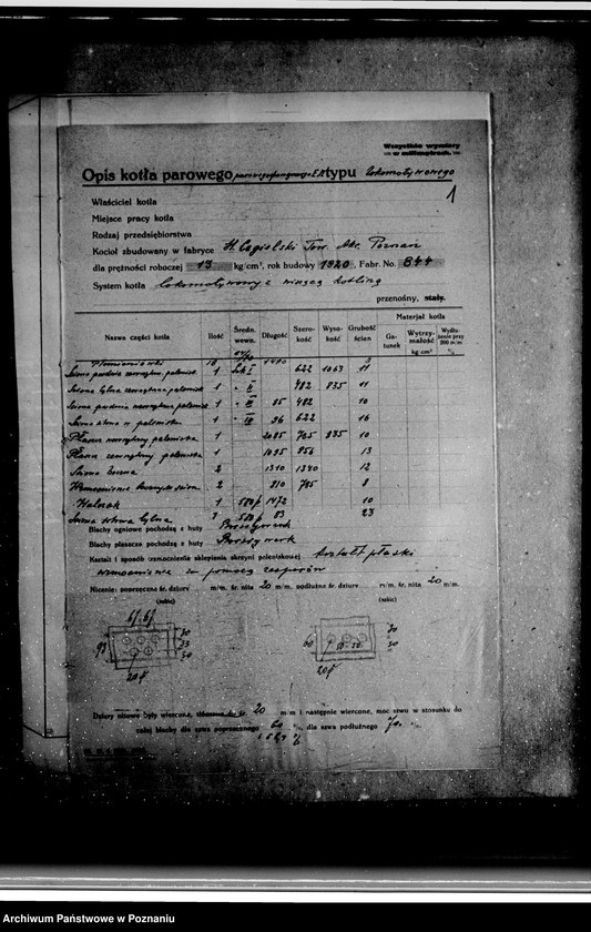 Obraz 5 z jednostki "Urząd Budownictwa Wydziału Powiatowego we Wrześni nr woj. kotła 5595"
