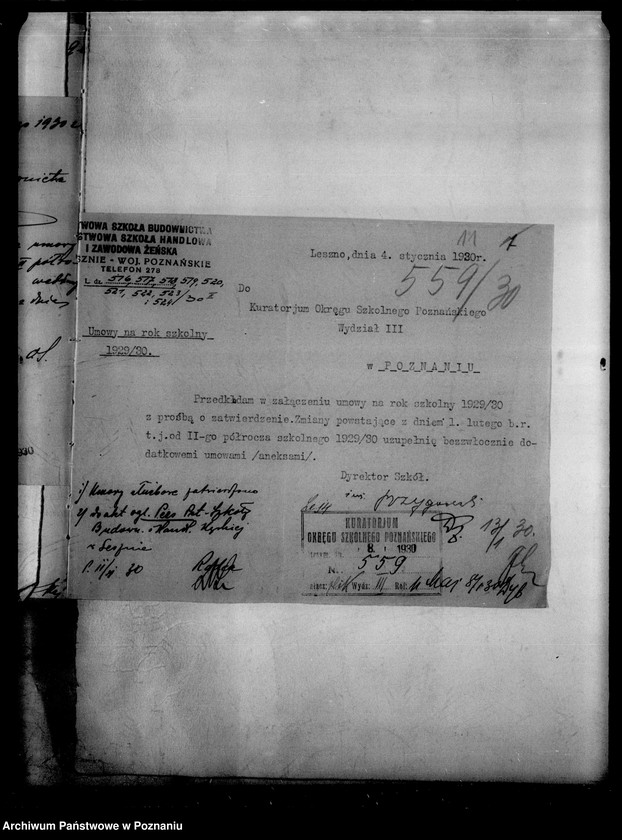 Obraz 15 z jednostki "Państwowa Szkoła Budownictwa i Handlu męska - Leszno, akta ogólne personalne"