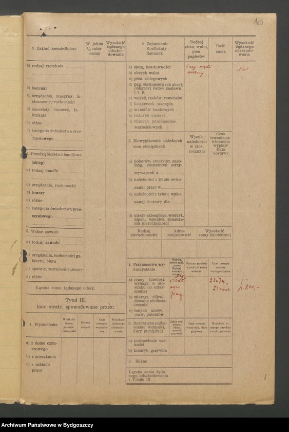 image.from.unit.number "Kwestionariusz dotyczący rejestracji szkód wojennych, nr 121-180"