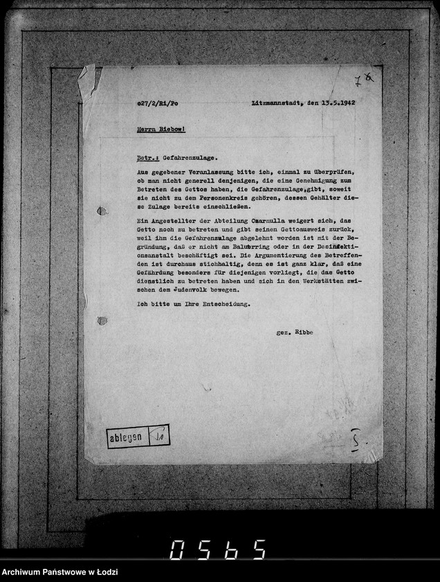 Obraz 11 z jednostki "Korrespondenz mit den Abteilungen im Hause"