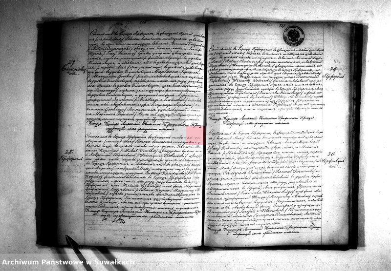 Obraz 19 z jednostki "Kniga nazyvaemyja Duplikat dlja vpisyvanija Aktov o roždenii brakosočetanij i smerti Pržerosl