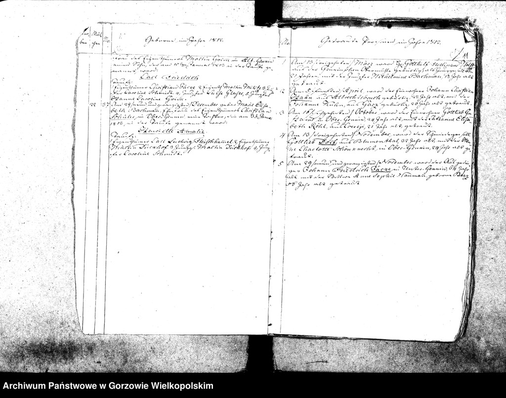 image.from.unit.number "Duplikate der Kirchenbücher von der Parochie Genninsch Warthebruch: Spiegel, Blumenthal, Bergenhorst, Haferwiese, Genninsch Warthebruch, Johanneshof, Ludwigsthal"