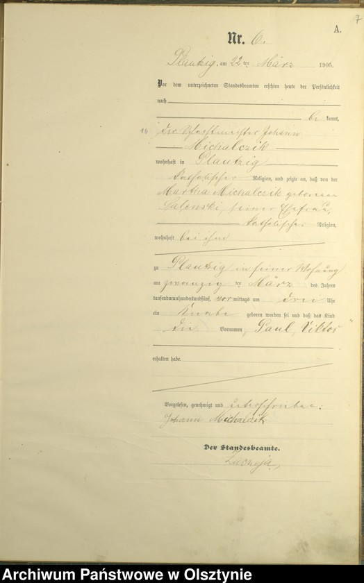 Obraz 9 z jednostki "Geburts-Haupt-Register Nr 1 - 41"
