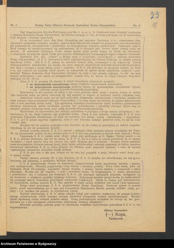 image.from.unit.number "Rozkazy [Nr 6, 7, 8] Komendy Głównej Zachodniej Straży Obywatelskiej na Województwo Poznańskie i Pomorskie. Rozkazy tajne [Nr 1, 2] Komendy Głównej Zachodniej Straży Obywatelskiej na Województwo Poznańskie i Pomorskie"