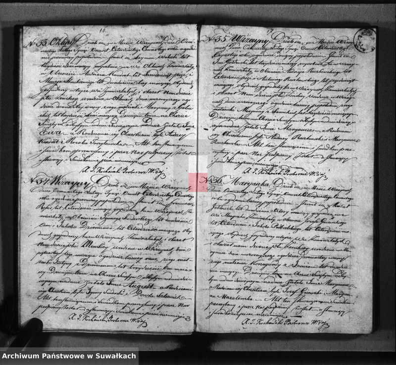 image.from.unit.number "Księga duplikat parafii Wiżajny z roku 1844"