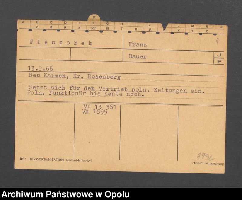 Obraz 3 z jednostki "[Wieczorek Franz, ur. 13.09.1866 r., zam. Neu Karmen]"