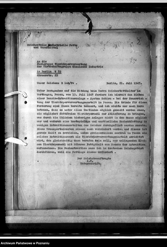 Obraz 6 z jednostki "Errichtung von Tierkörperbeseitigungsanstalten, hier: Posen"