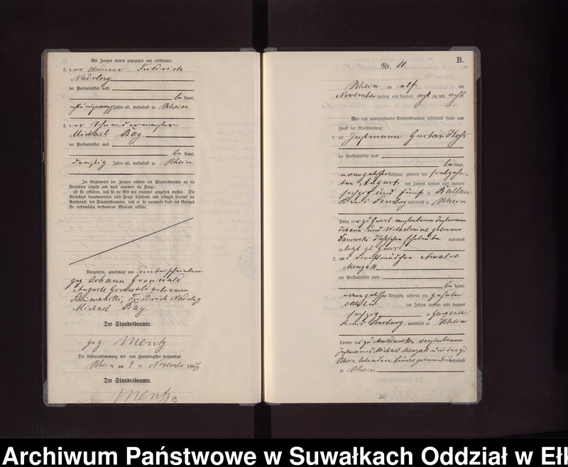 image.from.unit.number "Heiraths-Neben-Register des Preussischen Standes-Amtes Rhein Kreis Loetzen"