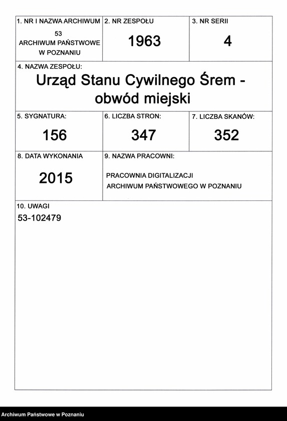 Obraz 1 z jednostki "Księga zgonów"