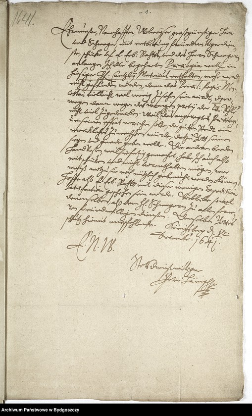 image.from.unit.number "[Odpisy dokumentu Krzyżackiego dla miasta Nowego z roku 1350 i korespondencja z Archiwum w Królewcu z 1641 r.]"