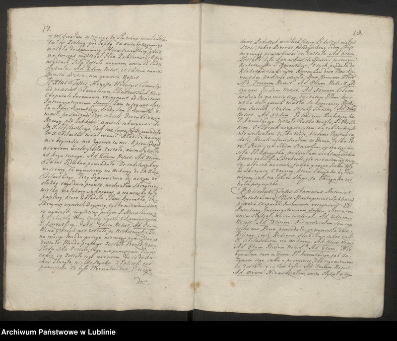 image.from.unit.number "Prothocollon inscriptionum, donationum, intromissionum, manifestationum, oblatarum aliorumque officiosorum actuum iudicii advocatialis civilis Lublinensis"